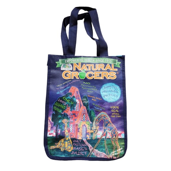 Natural Grocers Bag Reusable Shopping Tote Heavy Duty Small 9” x  12” - Picture 2 of 2